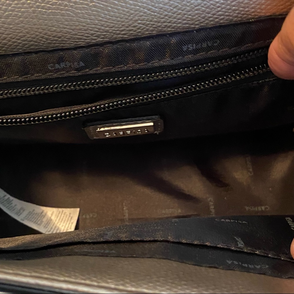 Carpisa Kuvera Mettalic Pebble Grain Faux Leather Structured Bag Cross Body - Picture 13 of 14